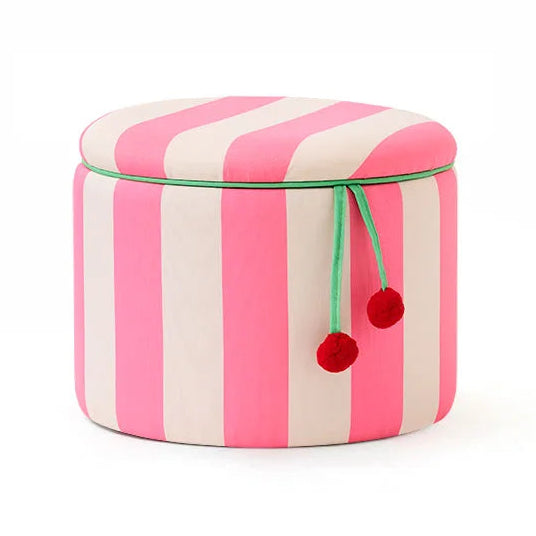 Kids Concept opbergberg poef pink plywood