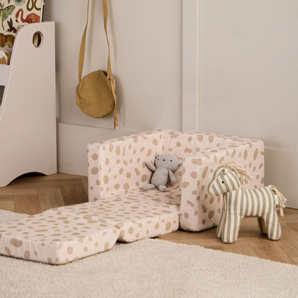 Kids Concept kinderstoel uitvouwbaar stippen Katoen + Polyester + PU-foam