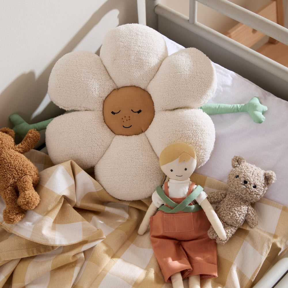 Kids Concept kussen bloem Gerecycled polyester + sherpa fleece