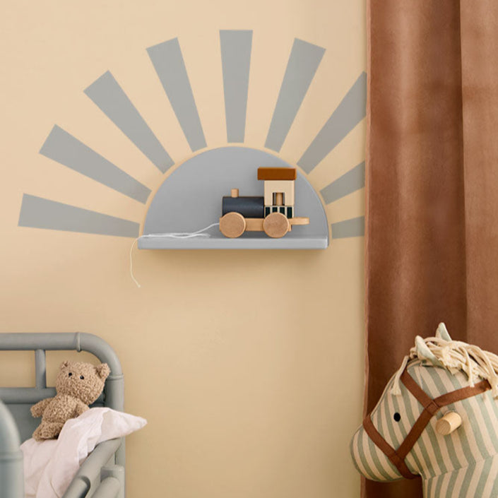 Kids Concept plank cirkel licht blauw met stickers1000979d