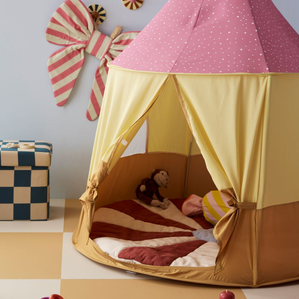 Kids Concept speeltent circus roze polyester + glass fiber polyester + ijzer