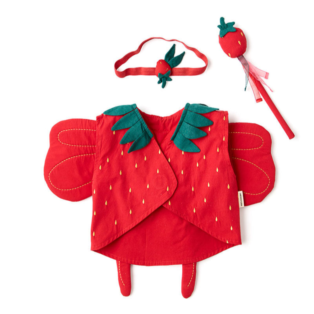 Kids Concept verkleedkleding set Aardbeien Fee