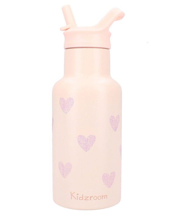 Kidzroom drinkfles pink hearts030-01060
