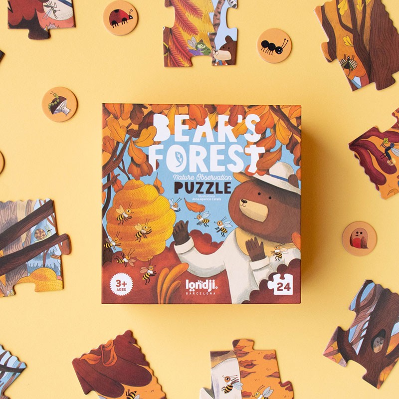 LONDJI puzzel bear's forest 3jr+ / 24 stks