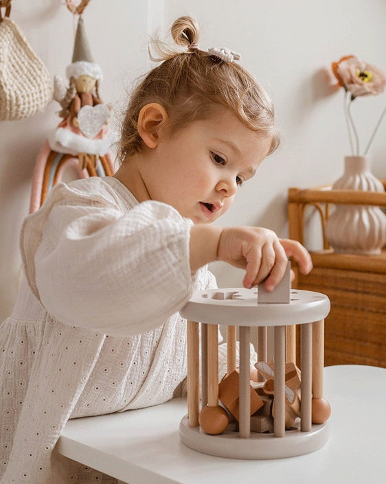 Label Label rollende vormenstoof nougat 1 jr+