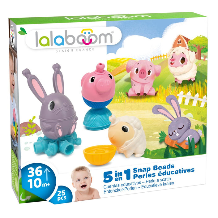 Lalaboom educatieve kralen boerderij 25 stks 10 mnd+