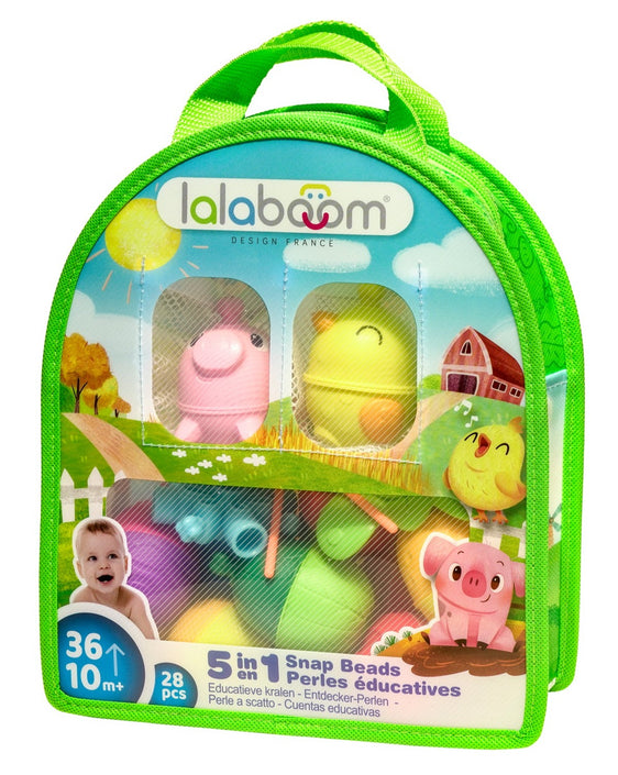 Lalaboom educatieve kralen boerderij 28 stks 10 mnd+