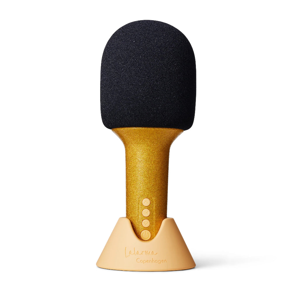 Lalarma glitter microfoon 2 in 1 goud