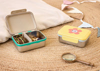 Lassig stainless steel lunchbox happy trails frog