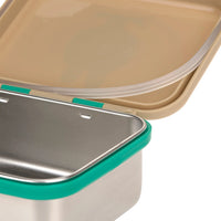 Lassig stainless steel lunchbox happy trails frog