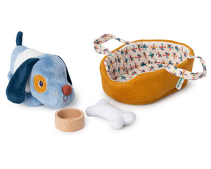 Lilliputiens Jules de hond en zijn mandje 1 jr+4