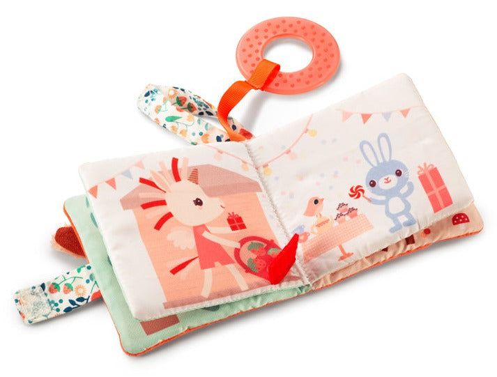 Lilliputiens activity book + teething ring Stella 6 months+