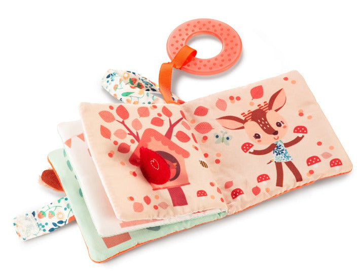 Lilliputiens activity book + teething ring Stella 6 months+