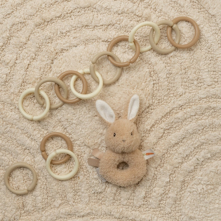 Little Dutch speelgoedringen beige 12 stks