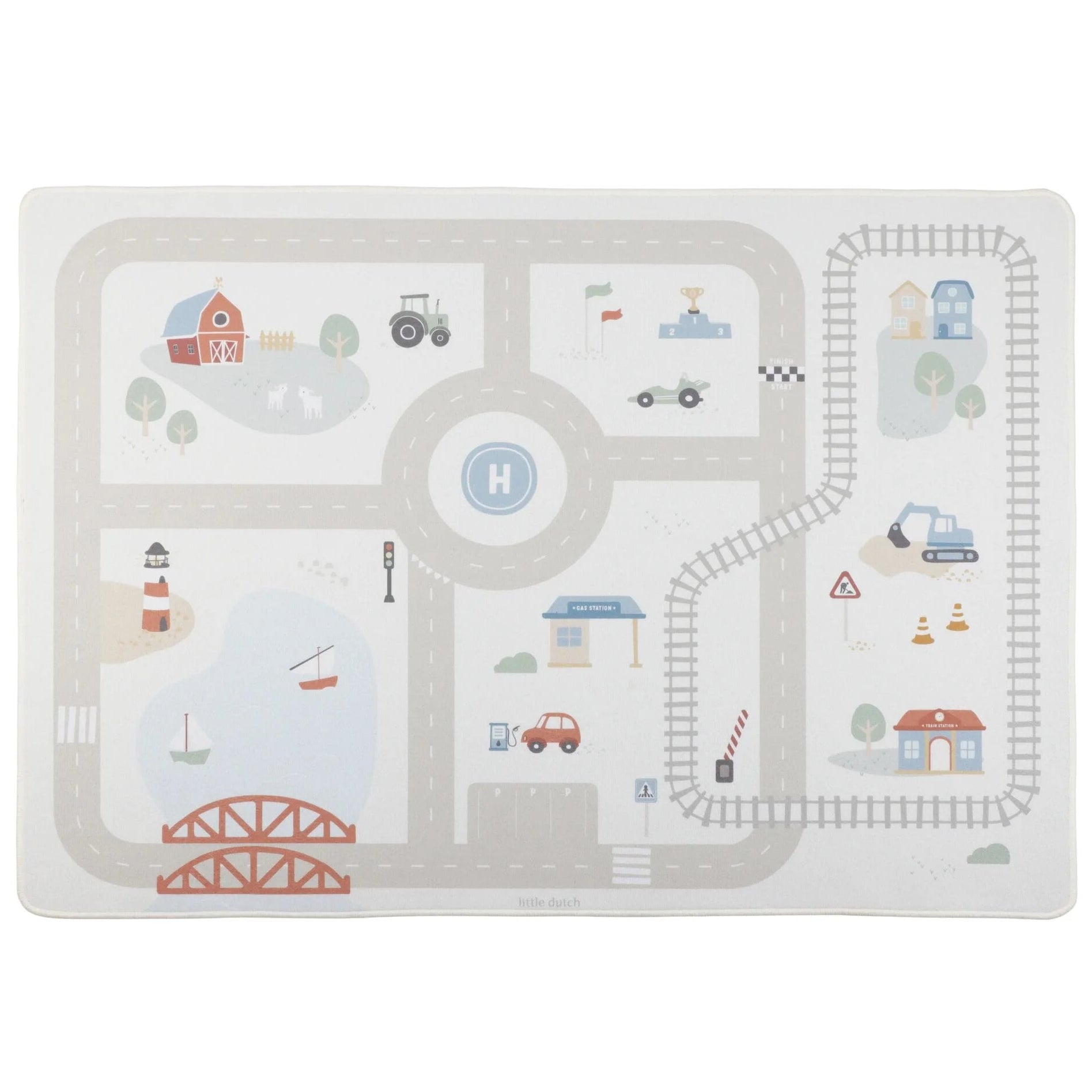 Little Dutch speelkleed auto's 140 x 100 cm