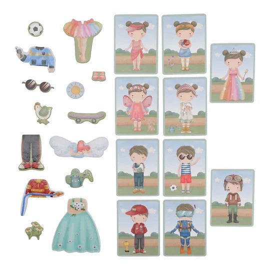 Little Dutch magnetisch speelbord Jim en Rosa dress-up  8713291447844 c