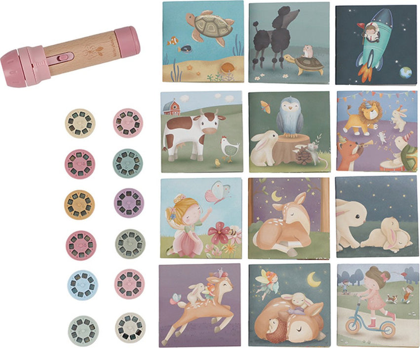 Little Dutch verhalen projector zaklamp set roze 3 jr+3