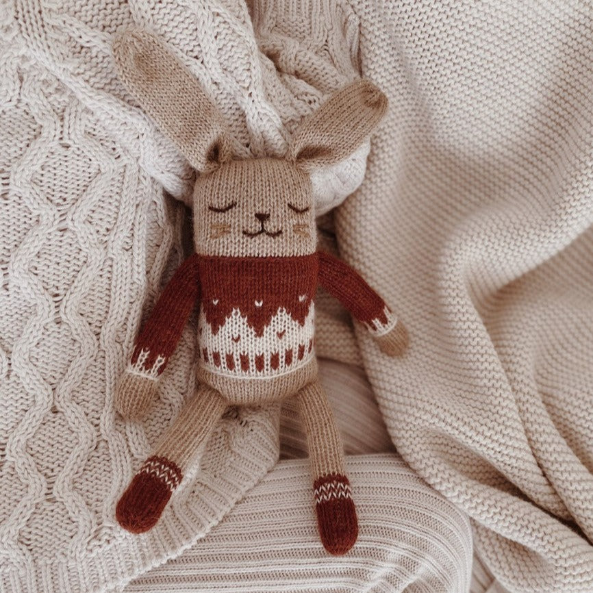 Main Sauvage knuffel bunny sienna sweater