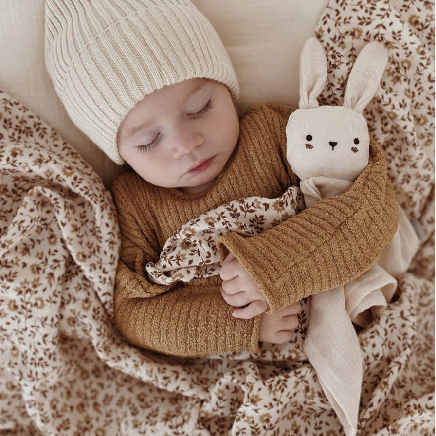 Main Sauvage knuffeldoekje bunny ecru