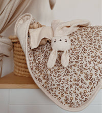 Main Sauvage knuffeldoekje bunny ecru b