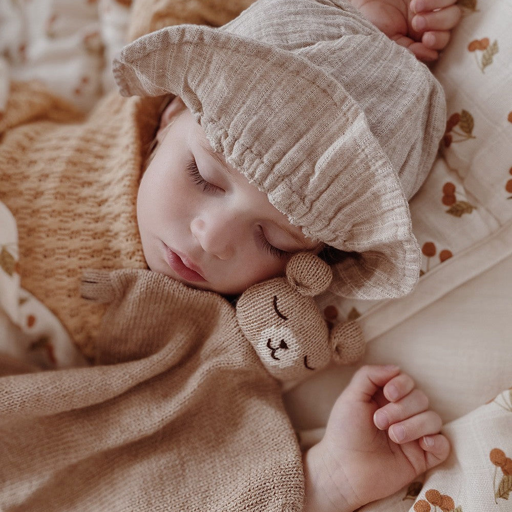 Main Sauvage knuffeldoekje teddy sand knit MSA.KC.TED.SAND