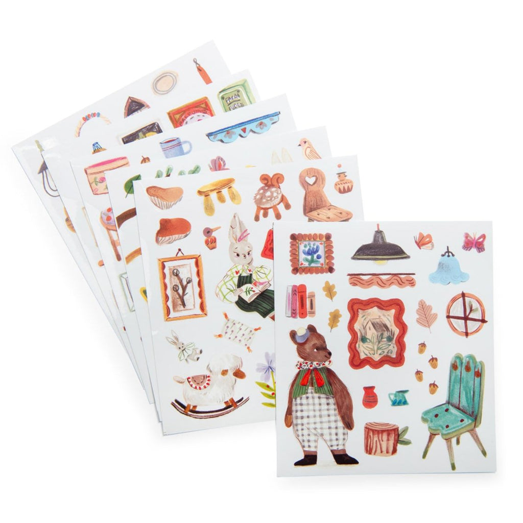 Moulin Roty kleur- en stickerboek Les Minouchkas 3 jr+ 681601