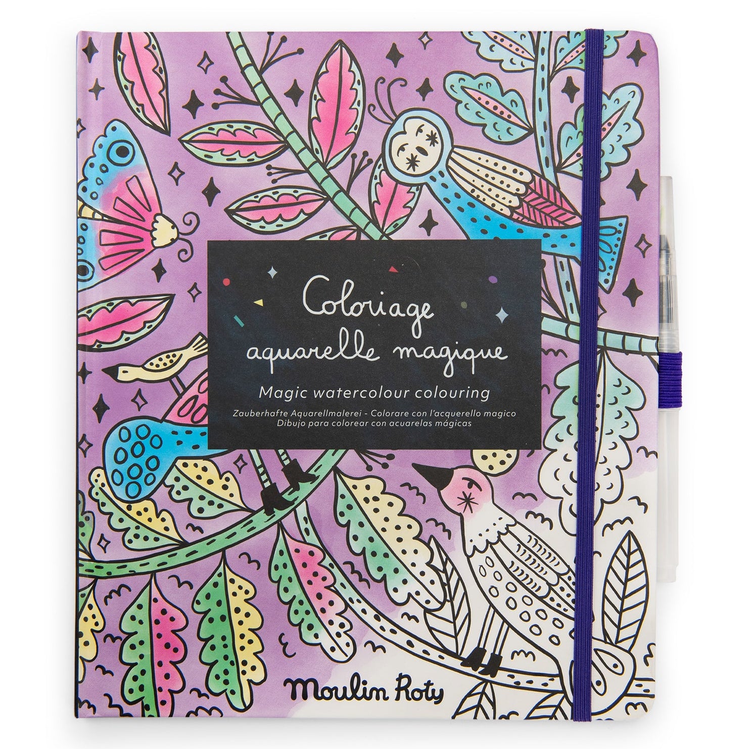 Moulin Roty kleurboek magische aquarel Cometes Filantes 3 jr+