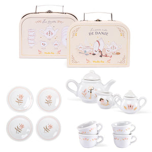 Moulin Roty porseleinen theeservies Petite école 3 jr+