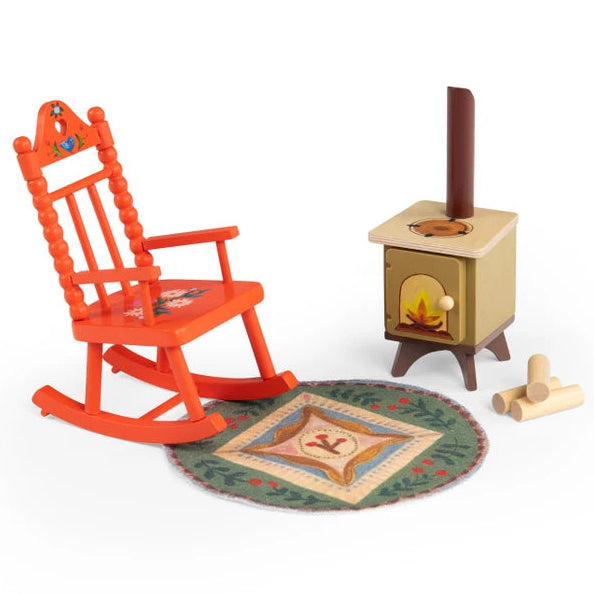 Moulin Roty set bij het haardvuur Les Minouchkas 3 jr+