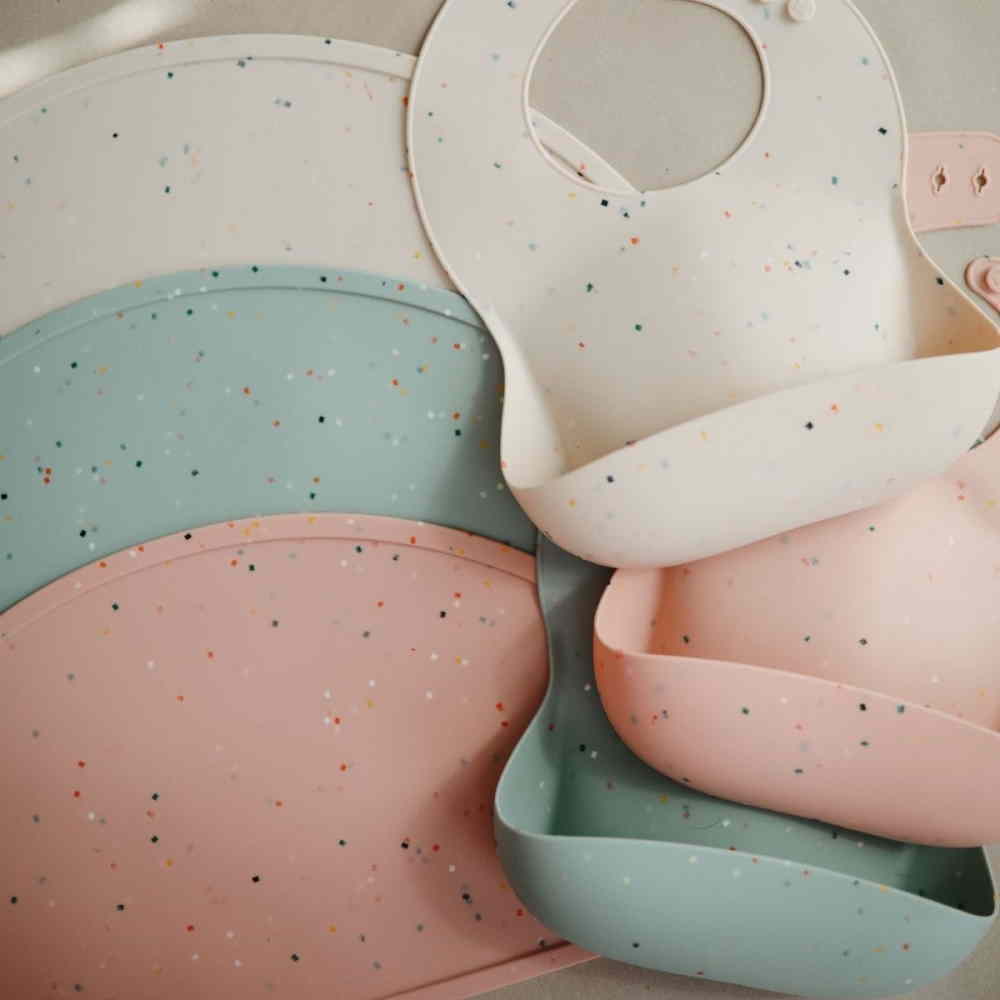 Buy Mushie placemat powder pink confetti