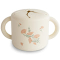 Mushie snack cup pink flowers