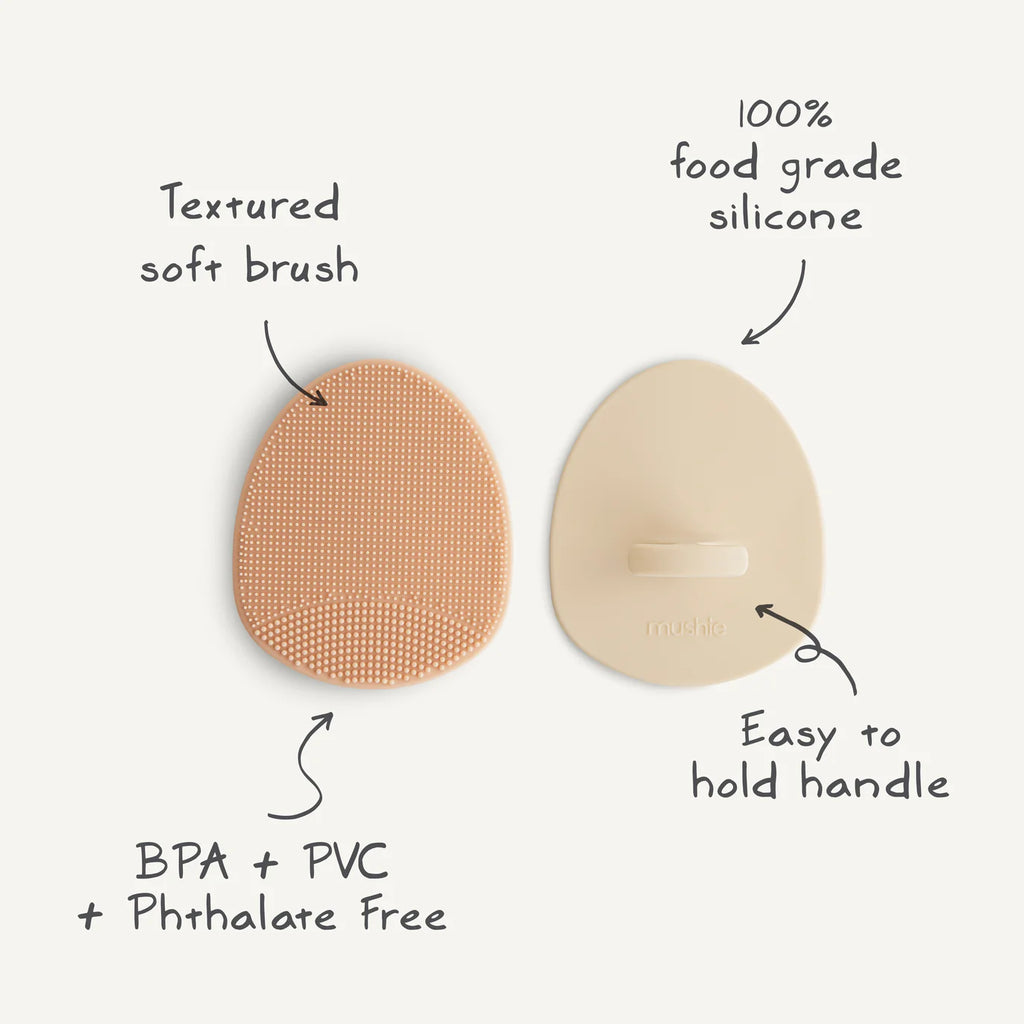 Buy Mushie babyborstel set blush shifting sand 0 mnd+