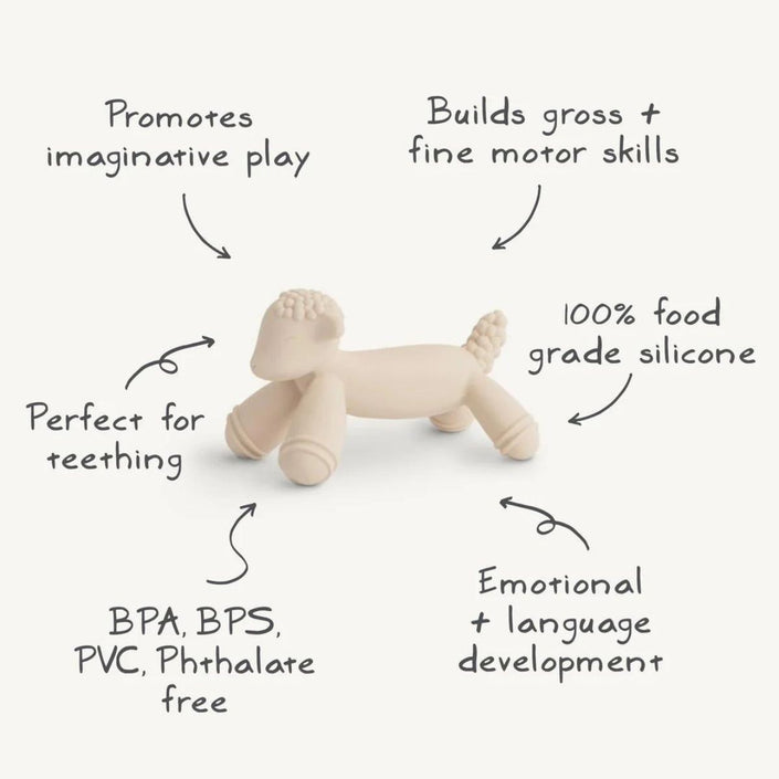 Mushie bijtspeeltje lamb 3 md+
