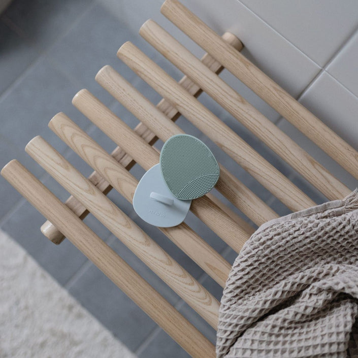 Mushie babyborstel set natural cambridge blue 0 mnd+