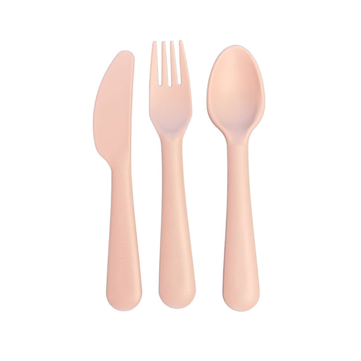 Mushie bestekset blush 3-delig