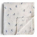 Mushie hydrofiele doek whales 120 x 120