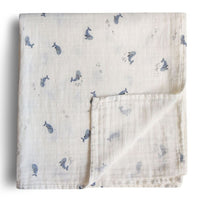 Mushie hydrofiele doek whales