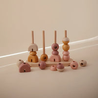 Mushie multi shape stacker sunrise 3 jr+