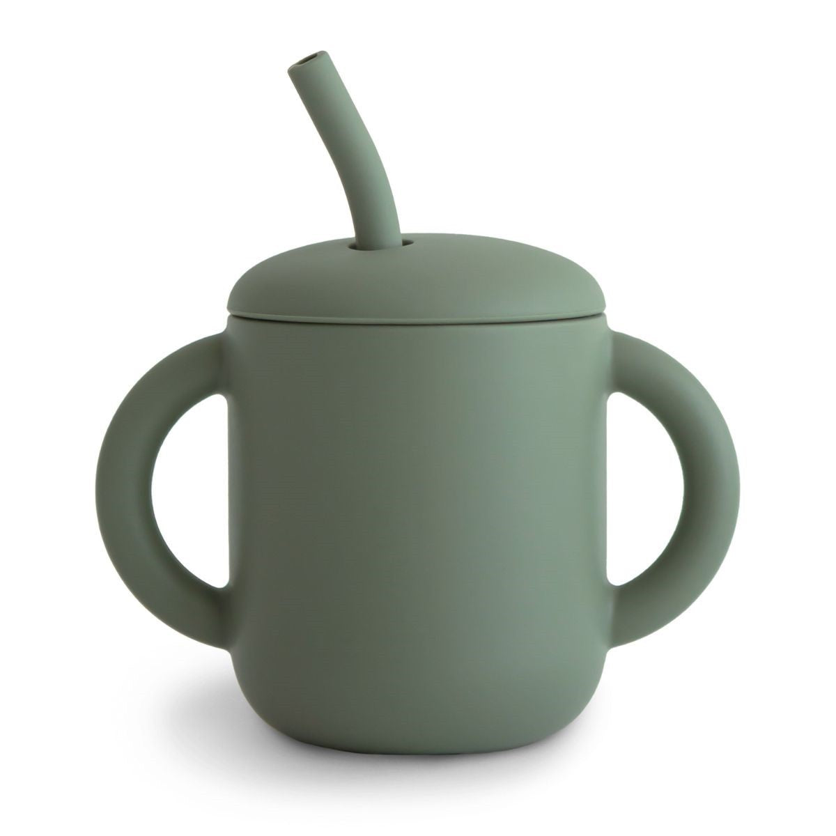 Mushie siliconen sippy cup met oren dried thyme