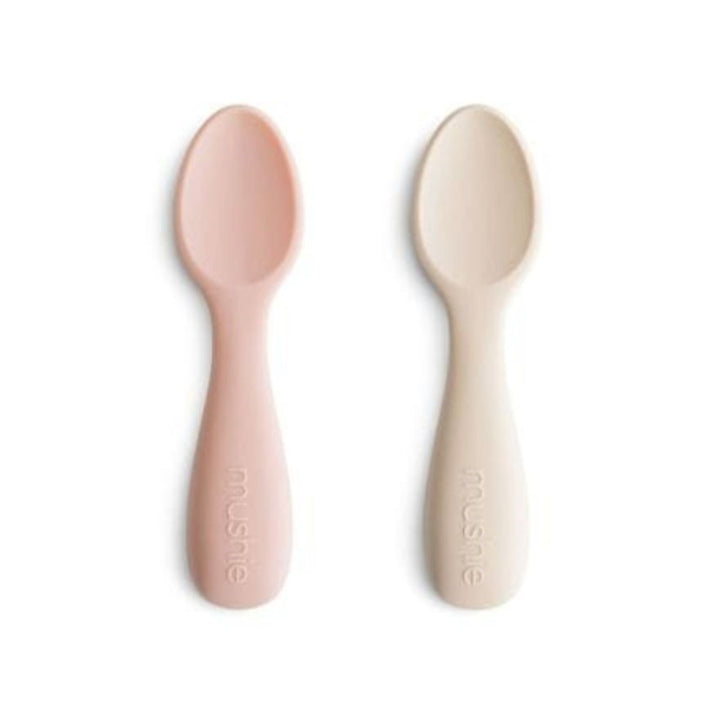 Mushie baby spoons blush sand