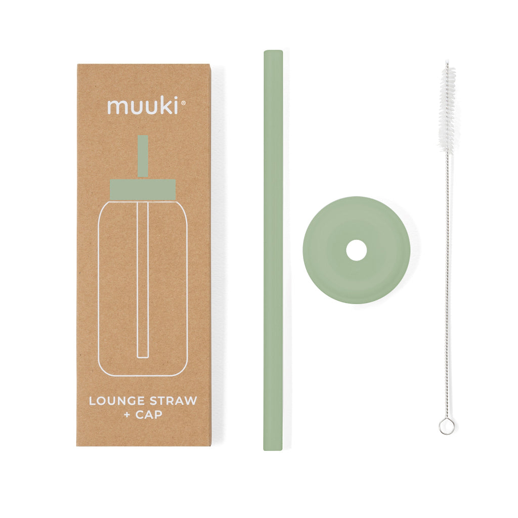Muuki lounge straw + dop silver sage