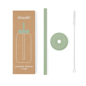 Muuki lounge straw + dop silver sageMUKSTRAW07
