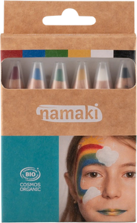 Namaki schminkpotloden rainbow 6 kleuren 3 jr+