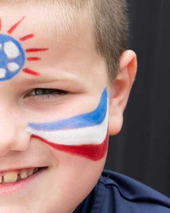 Namaki schminkpotloden rood wit blauw 3 jr+