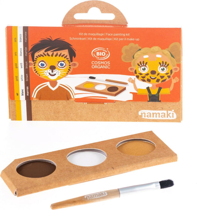 Namaki schminkset leeuw en giraf 3 kleuren