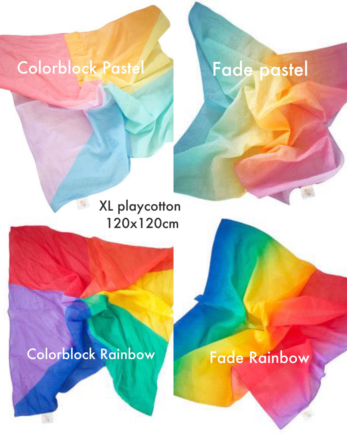 Pit and Play speeldoek pastel fade XXL 120 x 120 cm