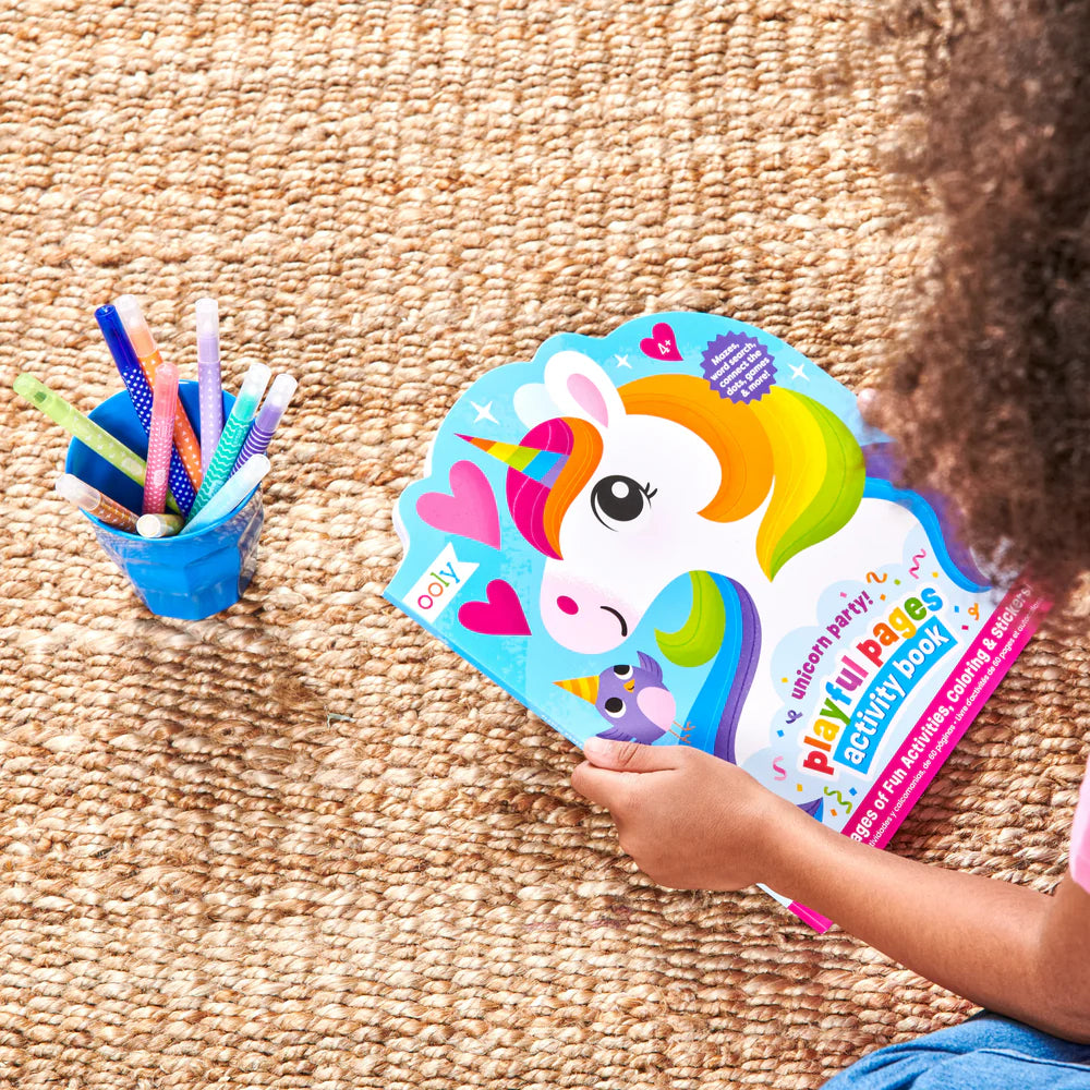 OOLY activity book unicorn party 4 jr+ 810104684347