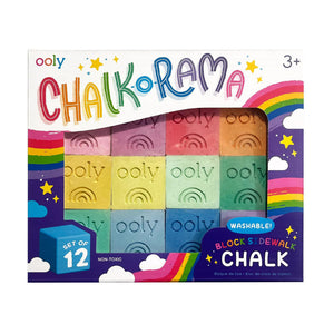 OOLY Chalk-O-Rama block sidewalk chalk 12 stks 3 jr+2