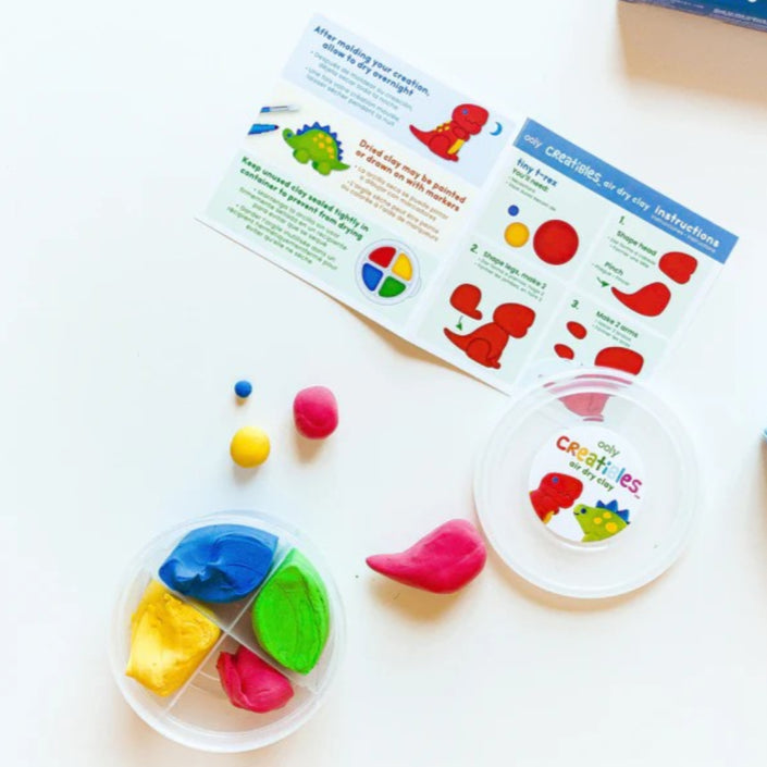OOLY creatibles DIY air-dry clay kit Dino 6 jr+4