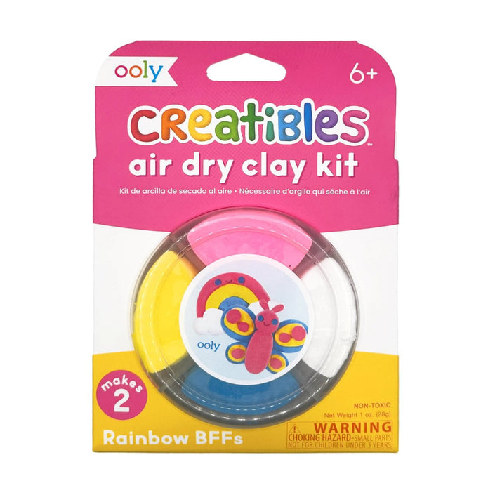 OOLY creatibles DIY air-dry clay kit Rainbow BFFs 6 jr+4